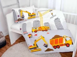 Herding Kinderbettwäsche Baustelle 100 x 135 cm + 40 x 60 cm