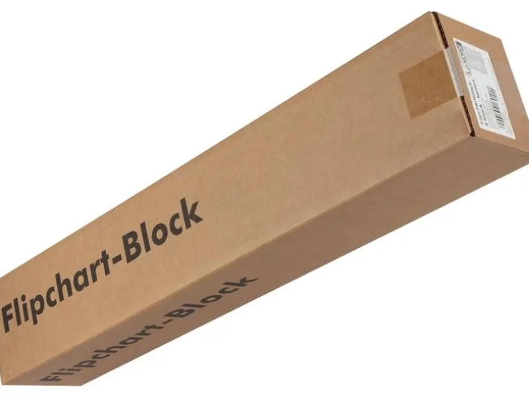Herlitz Flipchart Block 65 x 98 cm, kariert, Weiss, 5 Stück