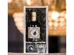 Heuschnaps Geschenkset Kräuterlikör Das Original 0.2 l & 2 Gläser