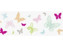 Heyda Fensterbild Butterflies 1 Stück, Grün/Pink/Rosa/Mint