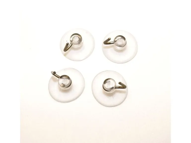 HobbyFun Saugnapf mit Haken 5 Stück, Transparent