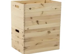 Holz Zollhaus Aufbewahrungskiste Kiefer 30 x 23 x 40 cm, Braun