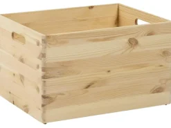 Holz Zollhaus Aufbewahrungskiste Kiefer 30 x 23 x 40 cm, Braun