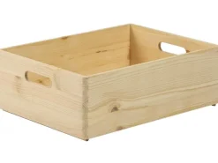 Holz Zollhaus Aufbewahrungskiste Kiefer 30 x 14 x 40 cm, Braun