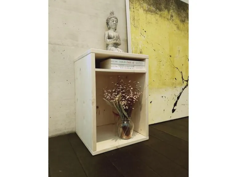 Holz Zollhaus Hocker Sitz- und Aufbewahrungshocker Nature