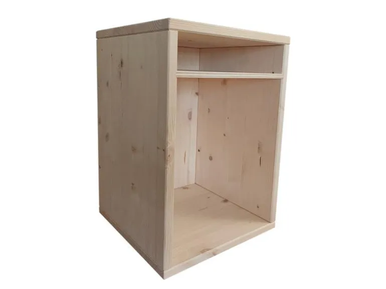 Holz Zollhaus Hocker Sitz- und Aufbewahrungshocker Nature