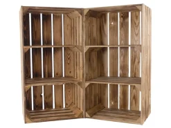 Holz Zollhaus Regal Vintage geflammt 40 x 75 cm