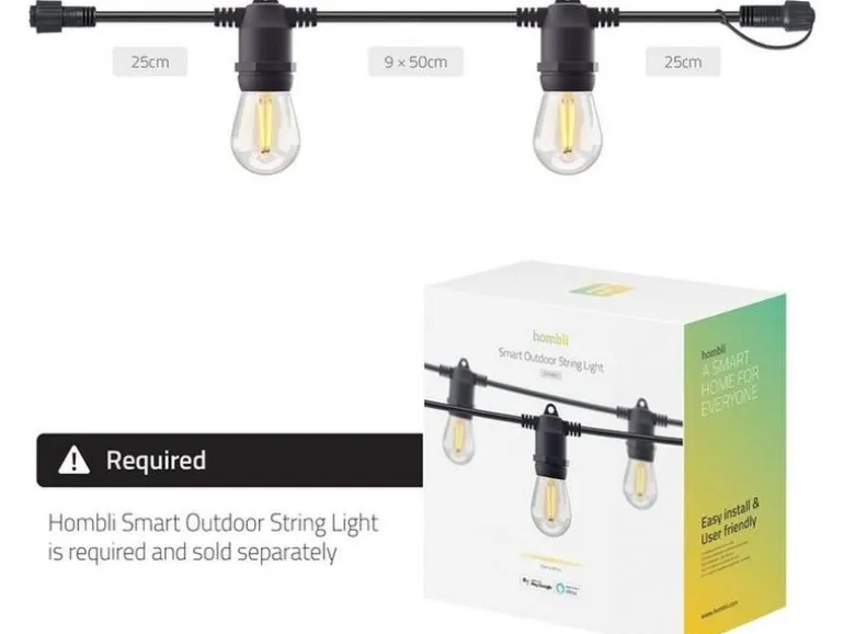 hombli Gartenleuchte String Light 5m Verlängerung