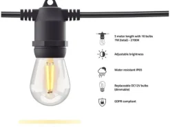 hombli Gartenleuchte String Light 5m Verlängerung