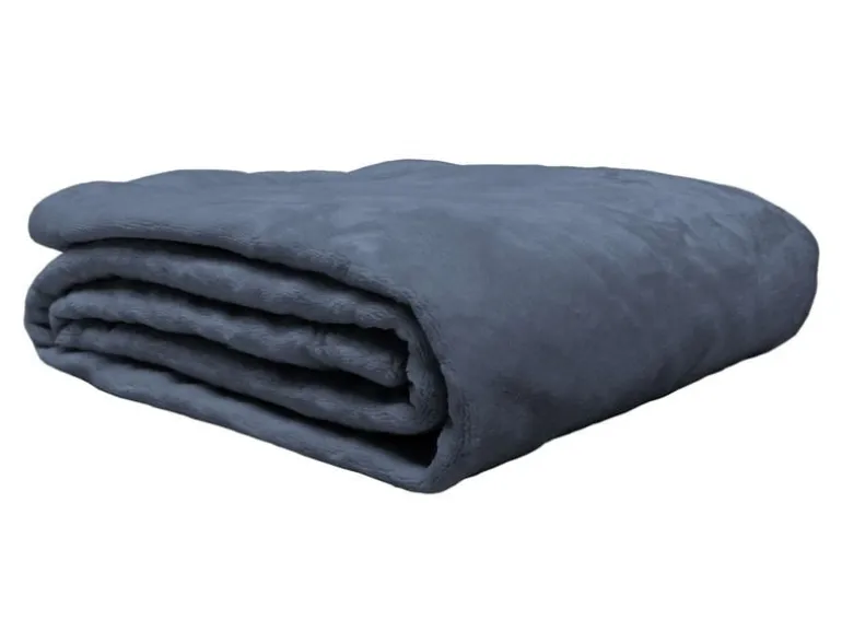 Home Fashion Decke Fleecedecke 150 x 200 cm, Blau/Marineblau