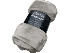 Home Fashion Decke Fleecedecke 150 x 200 cm, Grau/Silber
