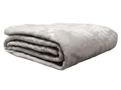 Home Fashion Decke Fleecedecke 150 x 200 cm, Grau/Silber