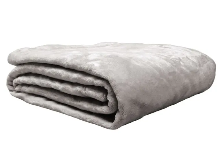 Home Fashion Decke Fleecedecke 150 x 200 cm, Grau/Silber