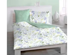 Home Fashion Duvetbezug Satin bedruckt Blüten 160 x 210 cm