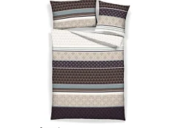 Home Fashion Duvetbezug Seersucker bedruckt Ramone Grau 160 x 210 cm