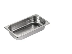 INOX Garbehälter GN 1/3 gelocht, 65 mm