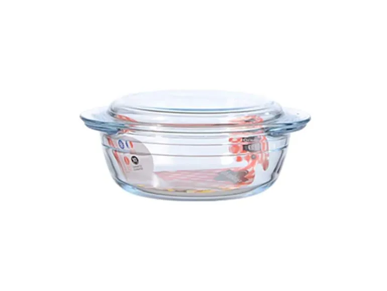International Cookware Auflaufform Cocotte 1 l, Rund, Transparent