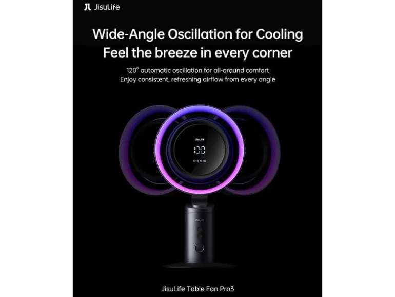 Jisulife Tischventilator Pro3 Dunkelgrau