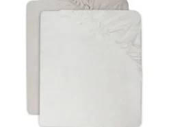 Jollein Fix-Leintuch 2er Set Ivory/Nougat 60 x 120 cm