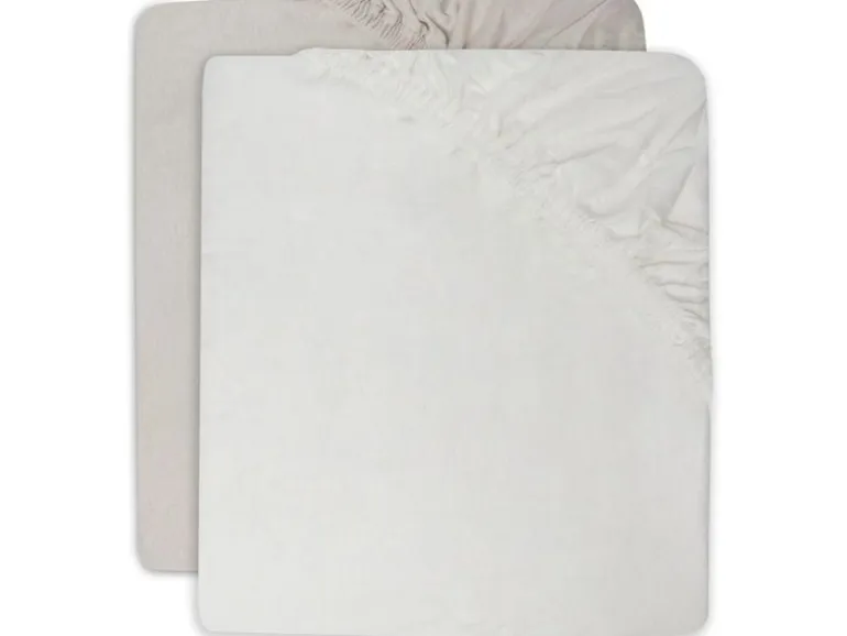 Jollein Fix-Leintuch 2er Set Ivory/Nougat 60 x 120 cm