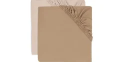 Jollein Fix-Leintuch Jersey 2er, 40/50 x 80/90 cm, Wild Rose/Biscuit