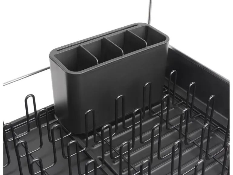 Joseph Joseph Extend Steel Plus Geschirrabtropfständer schwarz Schwarz