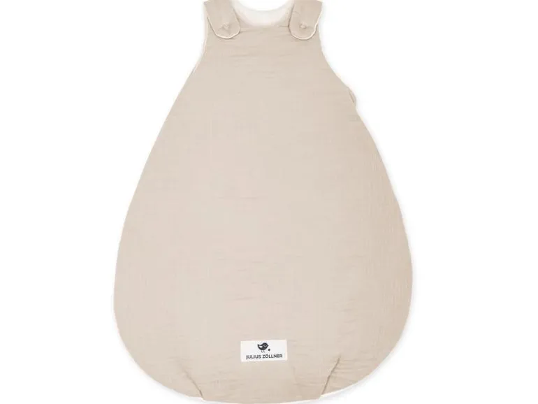 Julius Zöllner Baby-Ganzjahresschlafsack Musselin Sand Gr. 56/62