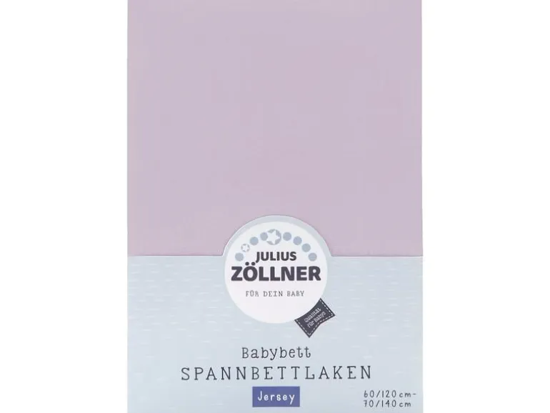 Julius Zöllner Fix-Leintuch Jersey Flieder 70 x 140 cm