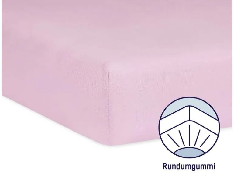 Julius Zöllner Fix-Leintuch Jersey Rosa 70 x 140 cm