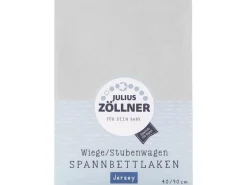 Julius Zöllner Fix-Leintuch Jersey Hellgrau 90 x 40 cm