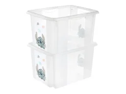 keeeper Karolina Stitch Aufbewahrungsbox Kunststoff 30 L Transparent
