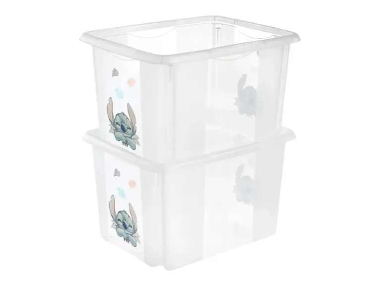 keeeper Karolina Stitch Aufbewahrungsbox Kunststoff 30 L Transparent
