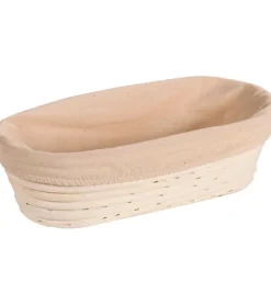 Kesper Gärkörbchen Rattan mit Stoffeinlage Oval Natur 28 x 15 cm