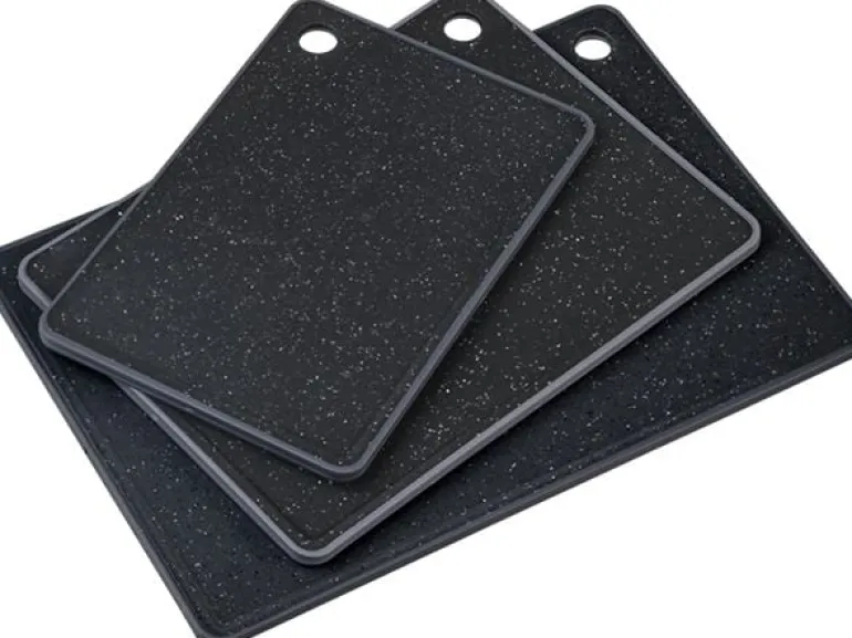 Kesper Schneidebrett-Set Kunststoff Schwarz