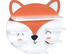 Kesper Étagère Bambus Orange Weiss 45 x 12 x 42 cm