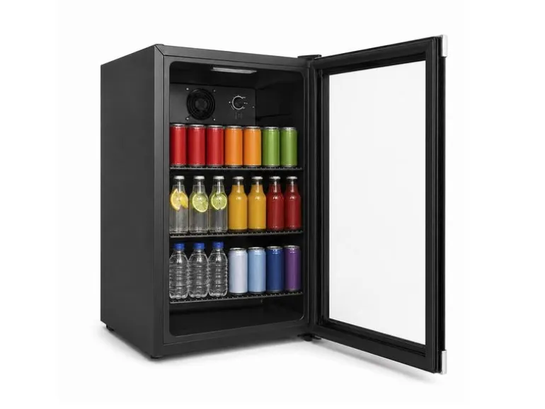 Kibernetik Getränkekühlschrank GK70 69 l, 4 - 12 °C, Glastür, Schwarz
