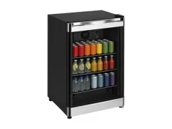 Kibernetik Getränkekühlschrank GK70 69 l, 4 - 12 °C, Glastür, Schwarz