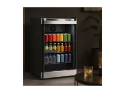 Kibernetik Getränkekühlschrank GK70 69 l, 4 - 12 °C, Glastür, Schwarz
