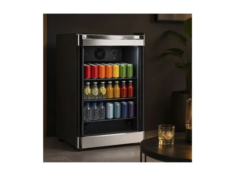Kibernetik Getränkekühlschrank GK70 69 l, 4 - 12 °C, Glastür, Schwarz