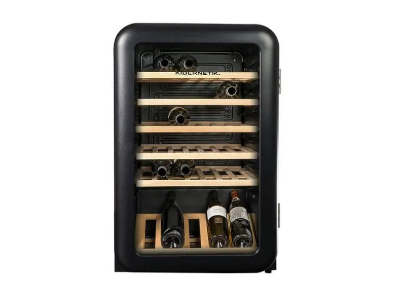 Kibernetik Weinkühlschrank WKH49S Rechts, Schwarz