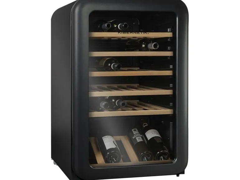 Kibernetik Weinkühlschrank WKH49S Rechts, Schwarz
