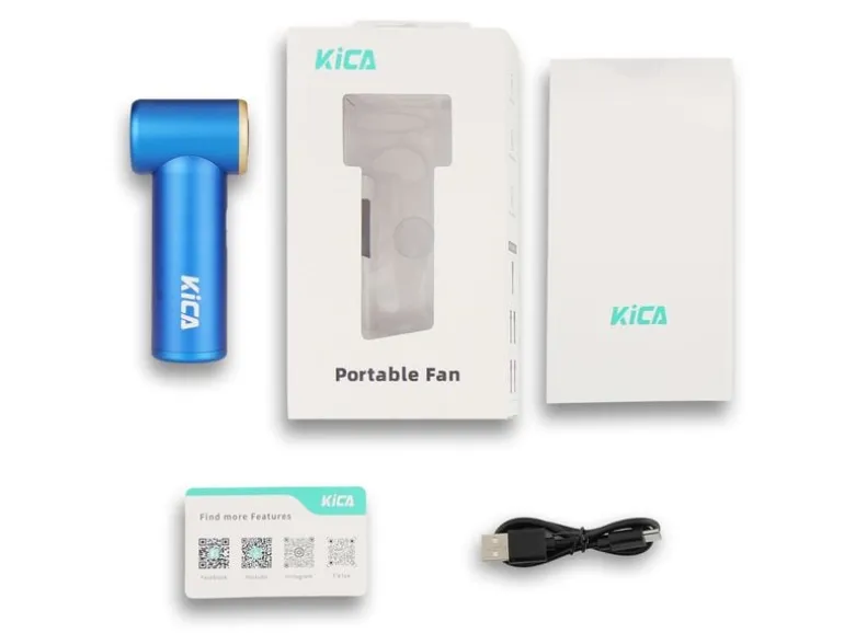 KiCA Jet Fan Mini-Handventilator Blau