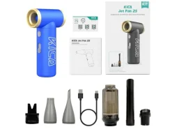 KiCA Jet Fan 2S Vacuum Kit mit Staubsaugadapter Blau