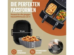 KitchBo Silikonform 20 x 15 x 6.3 cm, Schwarz / Grau