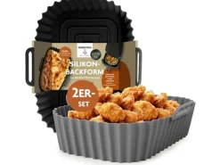 KitchBo Silikonform 20 x 15 x 6.3 cm, Schwarz / Grau