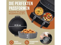 KitchBo Silikonform, 20 x 20 x 6.3 cm, Schwarz / Grau