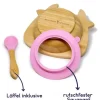 Kleinfuchs Babyteller Bambus Kuh Rosa