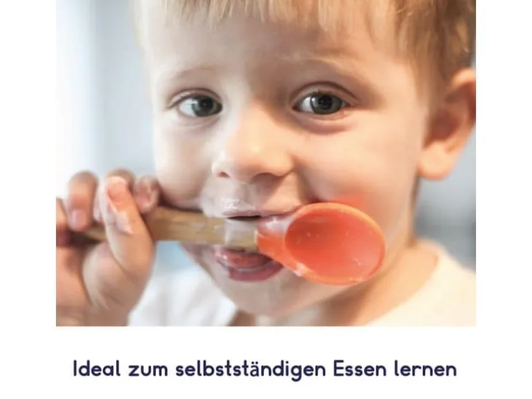 Kleinfuchs Babyteller Bambus Kuh Rosa