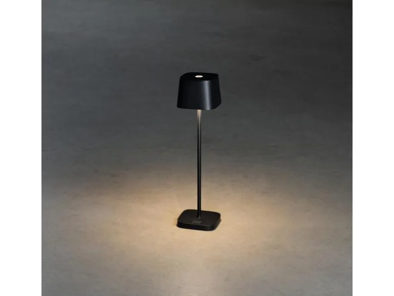 Konstsmide Akku-Tischleuchte Capri Mini USB, 2200-3000K, 2.2 W, Schwarz