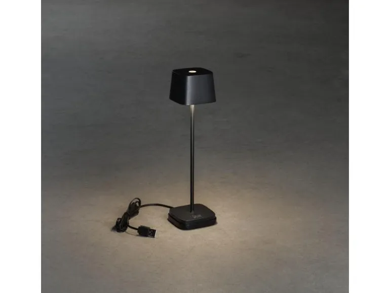 Konstsmide Akku-Tischleuchte Capri Mini USB, 2200-3000K, 2.2 W, Schwarz